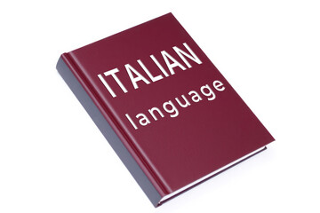 ITALIAN language text title name of the language to study