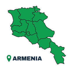Armenia simple flat vector illustration map