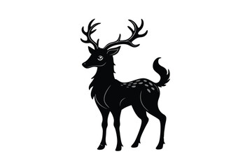 deer silhouette vector illustration