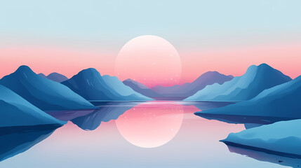 Ethereal lunar pale landscapes. Ethereal Landscape. Illustration