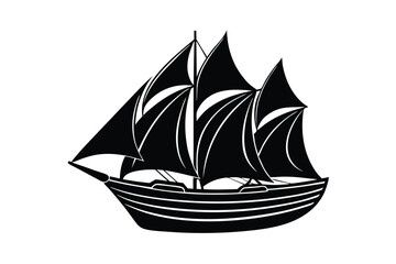 ship isolated on white