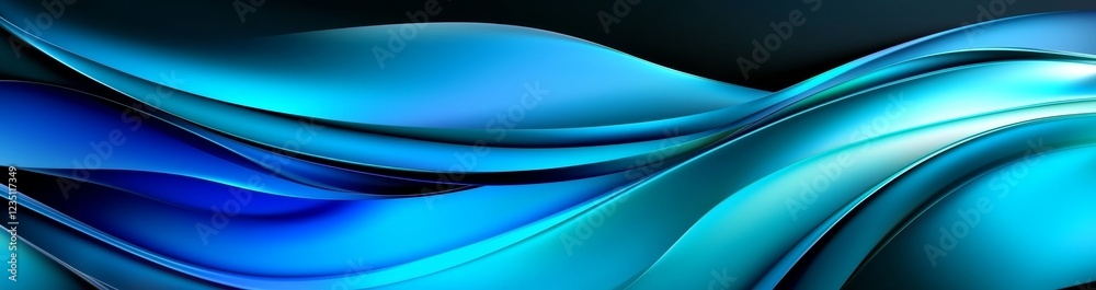Aufkleber Futuristic point wave with an abstract dynamic background. Connecting design featured. Abstract wave element. Perfect for stock. Big data technology in 3D rendered style