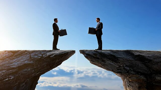 Businessmen Exchanging Documents Signifying Progress and Innovation