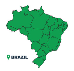 Iran simple flat vector illustration map