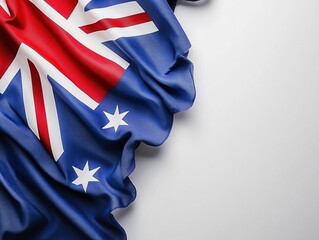 Majestic Australian flag displayed proudly in a grassy field