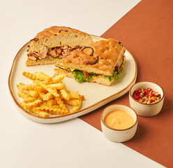 South African Piri Piri Chicken Sandwich for restaurant menu
