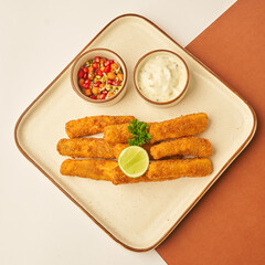 Fish Fingers with for restaurant menu
