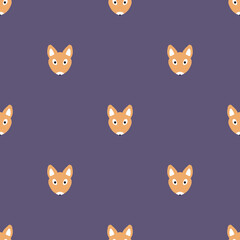 cute fox pattern for kids, beautiful seamless fox pattern, adorable foxes