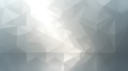 Fototapeta premium Abstract Gray Low Poly Background Texture: Geometric 3D Design with Reflective Surface, Modern Minimalist Style