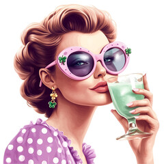 Pastel Purple St. Patrick's Day Clipart Vector Illustration