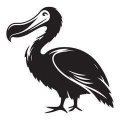 Pelican Silhouette Vector Illustration for Bird Designs