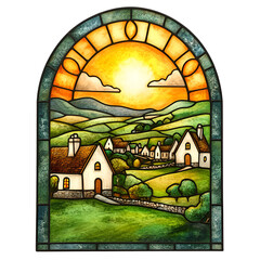 Stained Glass St. Patrick's Day Clipart | Celtic Shamrock Vector Illustration