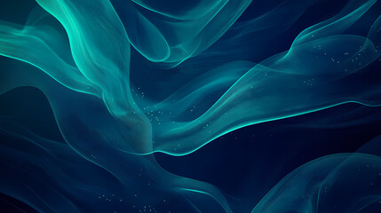 Obraz premium Abstract fluid art with blue and green hues, organic shapes, flu. Abstract Expressionism. Illustration