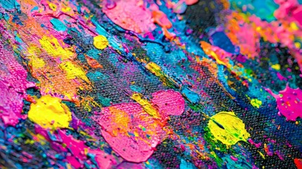 Vibrant Abstract Painting Colorful Texture Art