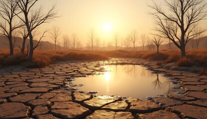 sunrise over the river