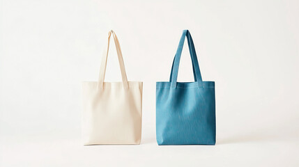 Collection of Stylish and Textured Tote Bags Available in Cream and Turquoise