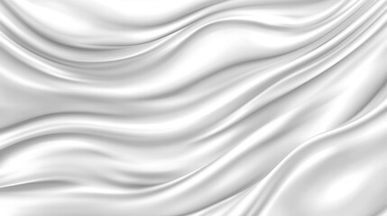 Obraz premium Elegant White Silk Draped Fabric Background