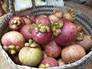 mangosteen in the basket