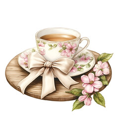 Vintage Spring Clipart Vector Illustration