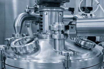 Chemical pharmaceutical laboratory equipment, equipment for medical experiments,  equipment close-up, apparatus for lab,  Chemical pharmaceutical device conceppt