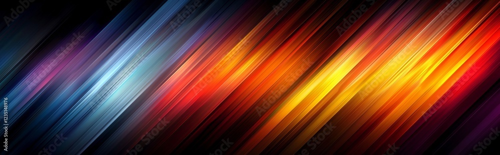 Poster futuristic colors and abstract geometric patterns create a panoramic background ideal for design and
