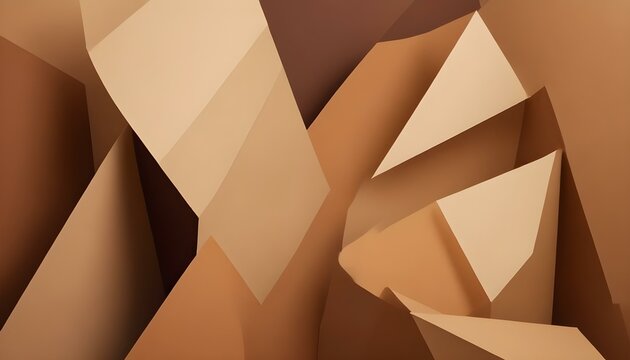 Formas geom&eacute;tricas abstractas en tonos marrones y beige