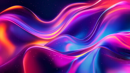 Colorful title with a futuristic background and neon lights , digital art, technology, digital art. Neon Futurism. Illustration