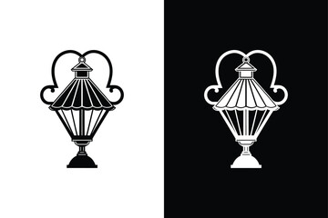 Lamp icon flat icon vector on White Background Vector Art Illustration on white background.