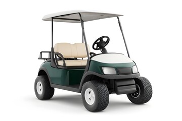 Golf Cart Isolated on White Background.