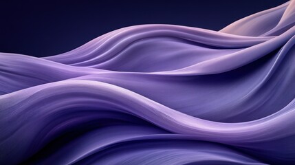 Obraz premium Abstract purple flowing fabric design, dark background