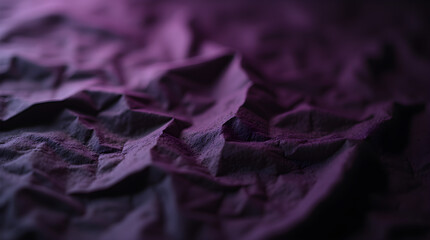 Abstract Purple Fabric Texture: Crinkled, Deep Hues, Dramatic Lighting, Close-Up Photography
