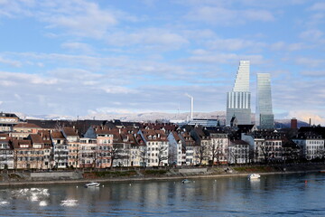 Der Rhein Basel Winter