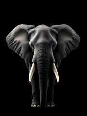Obraz premium Elephant on black background