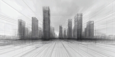 Blueprint or plan for construction and development in an urban area