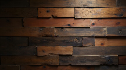 Rustic Reclaimed Wood Wall Texture Background Dark Brown Wooden Planks Paneling Design
