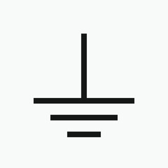 Protective earth ground symbol represents grounding in electrical systems.