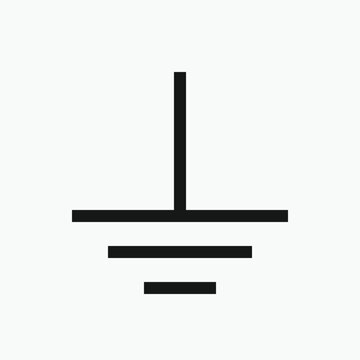 Protective earth ground symbol represents grounding in electrical systems.