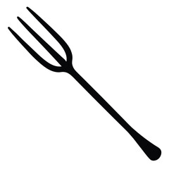 Long-Handled Fork Silhouette