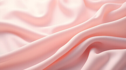 Fototapeta premium Luxurious Pink Silk Fabric Drape Texture Background Soft Elegant Smooth Pastel Rose Textile Material
