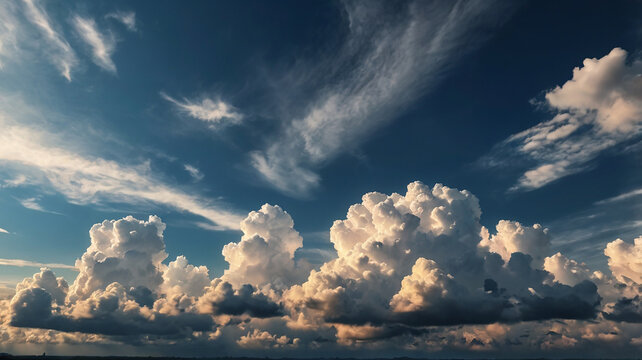 Sky Background Images HD&ndash; Natural Blue Sky, Fluffy Clouds, and Colorful Horizon Shots