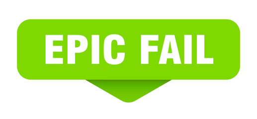 epic fail sticker. epic fail sign on transparent background