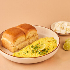 bun bread with cheese omelette for restaurant menu 
