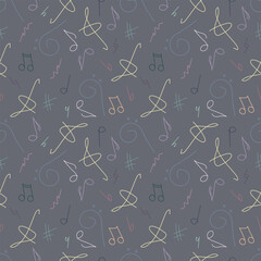 color sheet music pattern