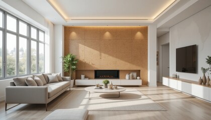 Fototapeta premium eco-friendly cork sandals placed on a sandy beach