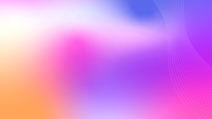 Abstract soft multicolor gradient mesh with lines wave background design