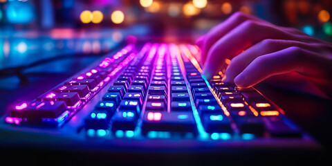Customizable RGB Keyboard Shortcuts for Enhanced Digital Workflow and Efficient Navigation