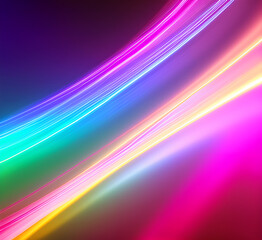 Obraz premium Multicolor bright stripe light background abstract colorful background, bright neon rays and glowing lines.black background with long stripes pink yellow blue creative wallpaper.high quality.generativ
