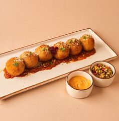  Cheese Balls With Chipotle Sauce for restaurant menu