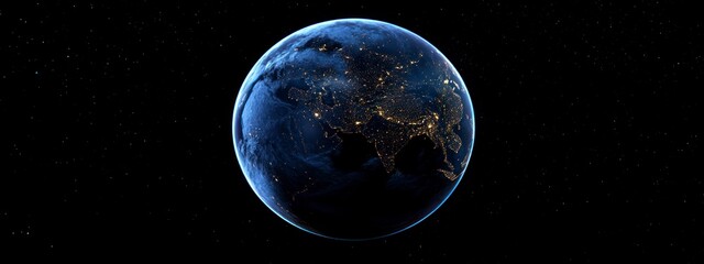 Obraz premium Stunning Earth at Night Image Space View City Lights