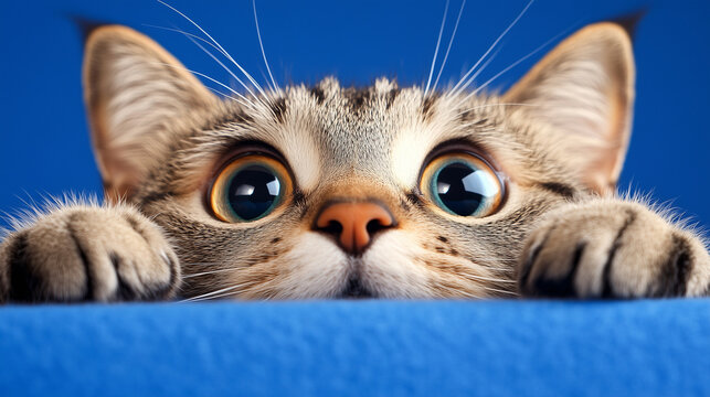 portrait of a shy kitten